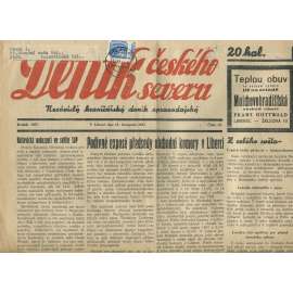 Deník českého severu, číslo 12/1937. Nezávislý hraničářský deník zpravodajský (1. republika, noviny)