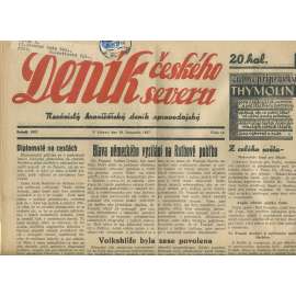 Deník českého severu, číslo 14/1937. Nezávislý hraničářský deník zpravodajský (1. republika, noviny)