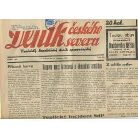 Deník českého severu, číslo 18/1937. Nezávislý hraničářský deník zpravodajský (1. republika, noviny)