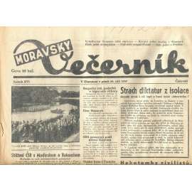 Moravský večerník, ročník XVI., číslo 243/1937 (1. republika, noviny)