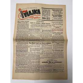 Vlajka, ročník IX., číslo 128/1939. Deník nového národovectví (noviny, kolaborace, Protektorát)