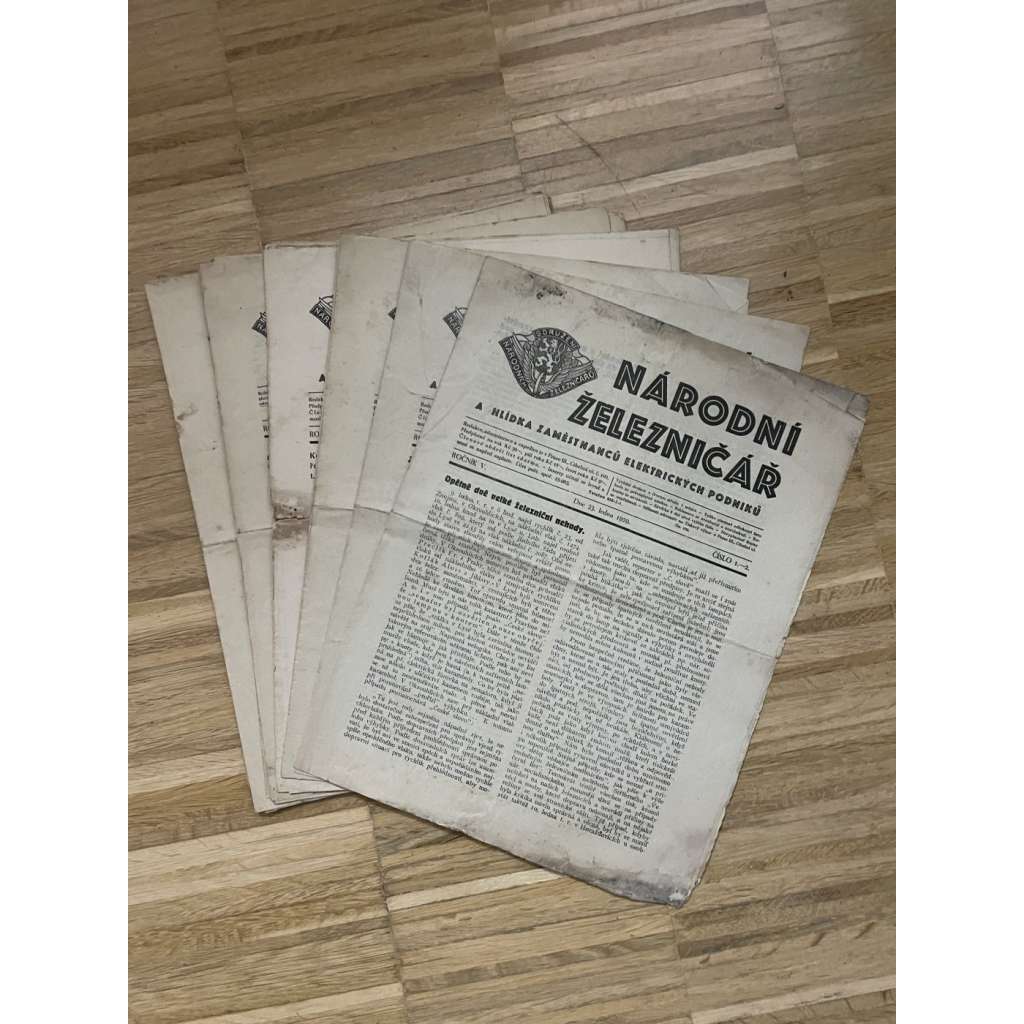Národní železničář, ročník V., čísla 1-4, 6-17 a 19-24/1929 (staré noviny, 1. republika) - [železnice, lokomotiva, doprava] není kompletní