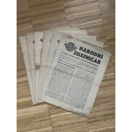 Národní železničář, ročník V., čísla 1-4, 6-17 a 19-24/1929 (staré noviny, 1. republika) - [železnice, lokomotiva, doprava] není kompletní