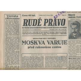 Rudé právo (18.2.1938) - 1. republika, staré noviny