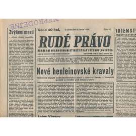 Rudé právo (19.2.1938) - 1. republika, staré noviny