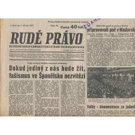 Rudé právo (9.3.1937) - 1. republika, staré noviny
