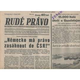 Rudé právo (11.3.1937) - 1. republika, staré noviny