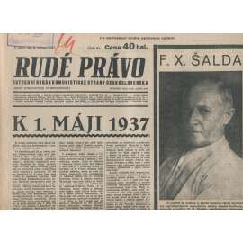 Rudé právo (6.4.1937) - 1. republika, staré noviny