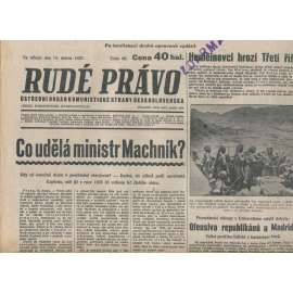 Rudé právo (14.4.1937) - 1. republika, staré noviny