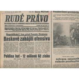 Rudé právo (15.4.1937) - 1. republika, staré noviny