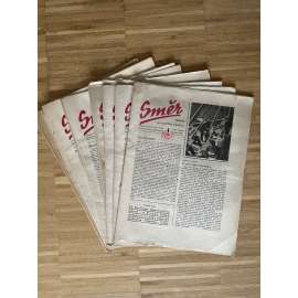 Směr, ročník I., číslo 1-3, 7, 9, 11, 12 a 20/1948. Týdeník pro politiku a kulturu (staré noviny, časopis)