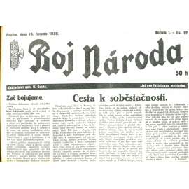 Boj národa, ročník I., číslo 12/1939. List pro fašistickou myšlenku (R. Gajda) noviny