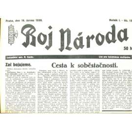 Boj národa, ročník I., číslo 12/1939. List pro fašistickou myšlenku (R. Gajda) noviny