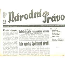 Národní právo, ročník I., číslo 44-45/1937. Oficielní list národní obce fašistické (noviny)