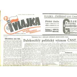 Vlajka, ročník IX., číslo 151/1939. Deník nového národovectví (noviny, kolaborace, Protektorát)