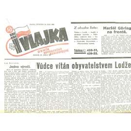 Vlajka, ročník IX., číslo 72/1939. Deník nového národovectví (noviny, kolaborace, Protektorát)