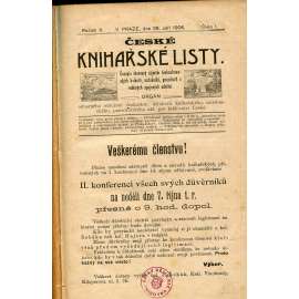 České knihařské listy, ročník X., číslo 1-12/1906-1907 [Časopis věnovaný zájmům českoslovanských knihařů, ozdobníků, pouzdrařů a veškěrých spojených odvětví]