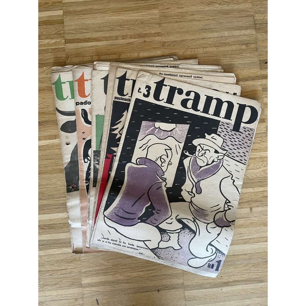 Tramp, ročník III., číslo 3, 4, 5, 10, 15, 29, 36--40/1931 (časopis)