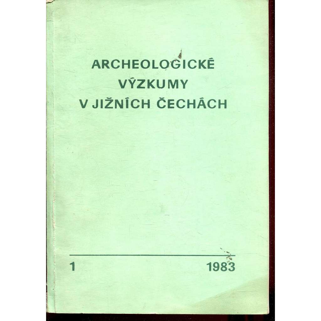 Archeologické výzkumy v jižních Čechách, 1/1983 (archeologie)