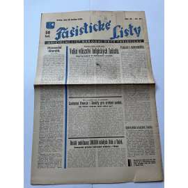 Fašistické listy, ročník VI., číslo 22/1936. Oficielní list Národní obce fašistické (noviny, pravicová literatura, 1. republika)
