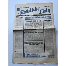 Fašistické listy, ročník VI., číslo 18/1936. Oficielní list Národní obce fašistické (noviny, pravicová literatura, 1. republika)