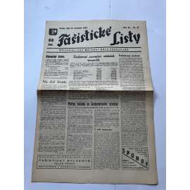 Fašistické listy, ročník IV., číslo 31/1934. Oficielní list Národní obce fašistické (noviny, pravicová literatura, 1. republika)