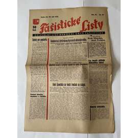 Fašistické listy, ročník VI., číslo 39/1936. Oficielní list Národní obce fašistické (noviny, pravicová literatura, 1. republika)