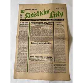 Fašistické listy, ročník VI., číslo 33/1936. Oficielní list Národní obce fašistické (noviny, pravicová literatura, 1. republika)