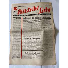Fašistické listy, ročník VI., číslo 31/1936. Oficielní list Národní obce fašistické (noviny, pravicová literatura, 1. republika)