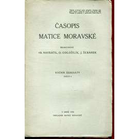 Časopis Matice Moravské, ročník 60, sešit 4/1936