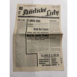 Fašistické listy, ročník V., číslo 30/1935. Oficielní list Národní obce fašistické (noviny, pravicová literatura, 1. republika)