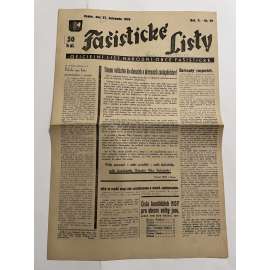 Fašistické listy, ročník V., číslo 29/1935. Oficielní list Národní obce fašistické (noviny, pravicová literatura, 1. republika)