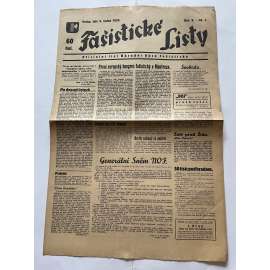 Fašistické listy, ročník V., číslo 1/1935. Oficielní list Národní obce fašistické (noviny, pravicová literatura, 1. republika)
