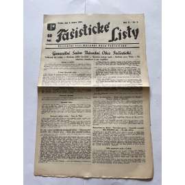 Fašistické listy, ročník V., číslo 5/1935. Oficielní list Národní obce fašistické (noviny, pravicová literatura, 1. republika)