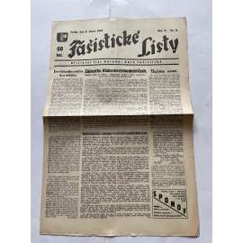 Fašistické listy, ročník V., číslo 6/1935. Oficielní list Národní obce fašistické (noviny, pravicová literatura, 1. republika)