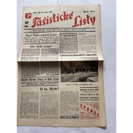 Fašistické listy, ročník V., číslo 8/1935. Oficielní list Národní obce fašistické (noviny, pravicová literatura, 1. republika)