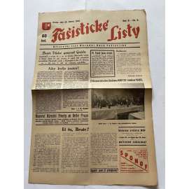 Fašistické listy, ročník V., číslo 8/1935. Oficielní list Národní obce fašistické (noviny, pravicová literatura, 1. republika)