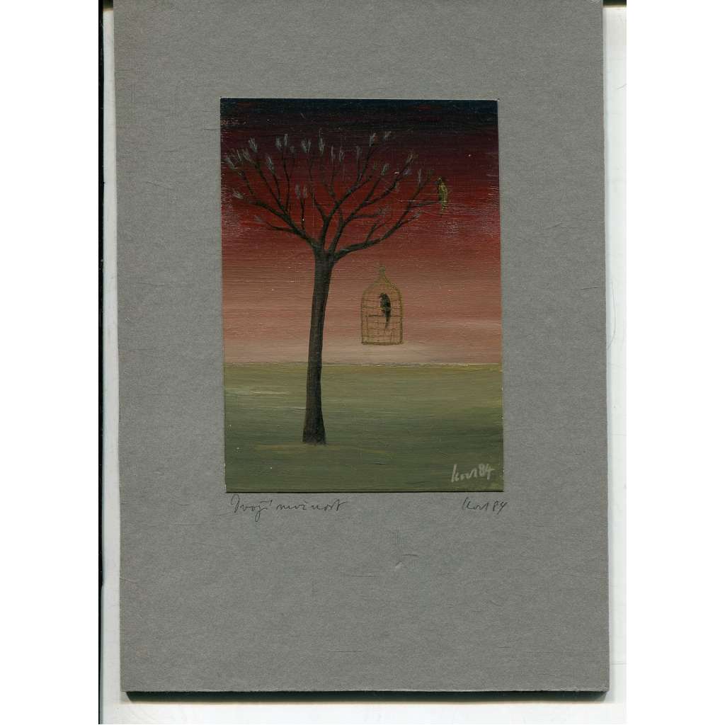 Dvojí možnost, lakovaná tempera (Jaroslav Koch) - 1984