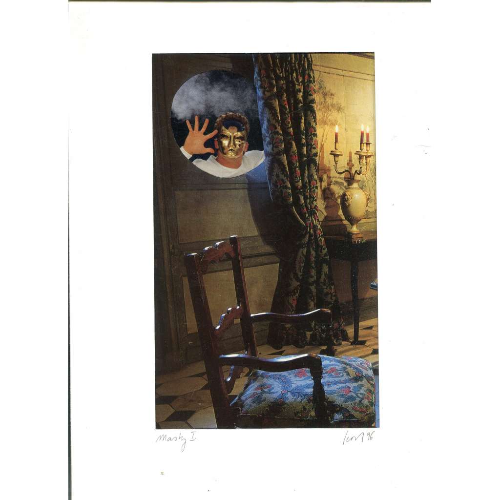Masky I., koláž (Jaroslav Koch) - 1996