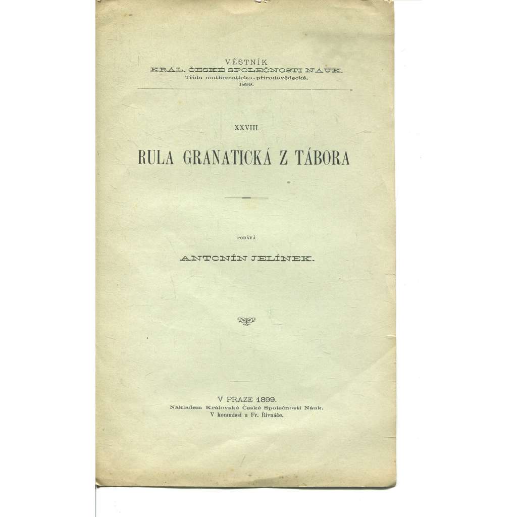 Rula granatická z Tábora (geologie)