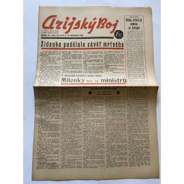 Arijský boj, ročník III., číslo 45/1942 - Ústřední list protižidovské ligy [časopis kolaborantů, nacismus, antisemitismus, protižidovské, Židé]