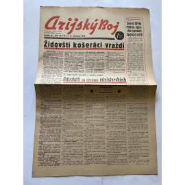 Arijský boj, ročník III., číslo 46/1942 - Ústřední list protižidovské ligy [časopis kolaborantů, nacismus, antisemitismus, protižidovské, Židé]