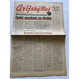 Arijský boj, ročník III., číslo 40/1942 - Ústřední list protižidovské ligy [časopis kolaborantů, nacismus, antisemitismus, protižidovské, Židé]