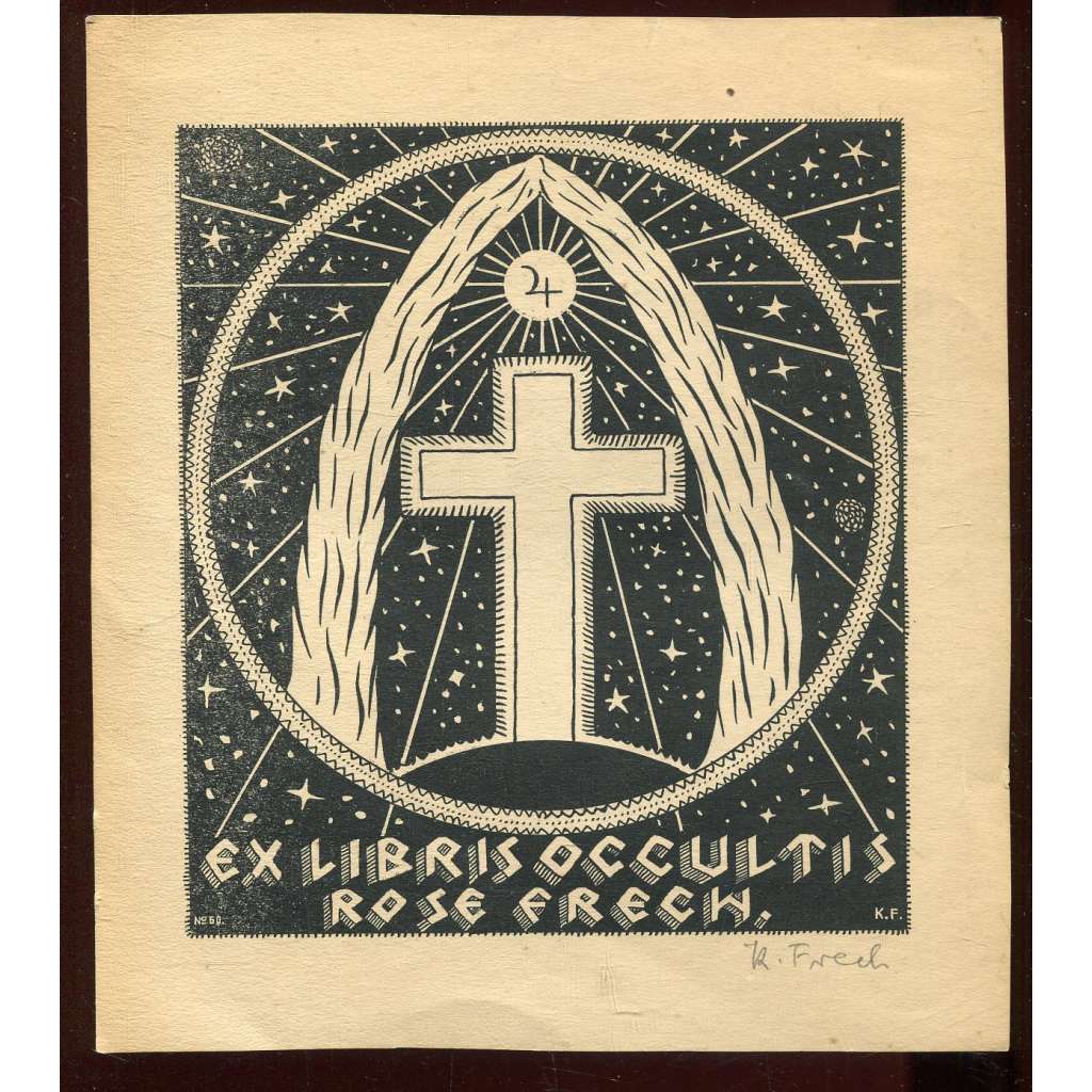 Ex libris Occultis, dřevoryt(Jan Hlavsa)