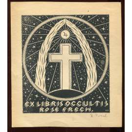 Ex libris Occultis, dřevoryt(Jan Hlavsa)