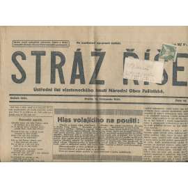 Stráž Říše, číslo 46/1931. Ústřední list Radikálních národovců československých (noviny, 1. republika)