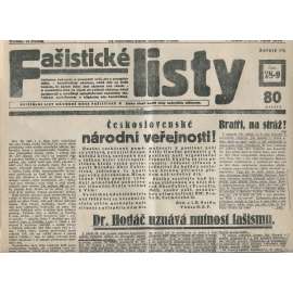 Fašistické listy, ročník III., číslo 78-79/1933. Oficiální list Národní obce fašistické (noviny, pravicová literatura, 1. republika)