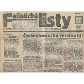 Fašistické listy, ročník III., číslo 80-81/1933. Oficiální list Národní obce fašistické (noviny, pravicová literatura, 1. republika)