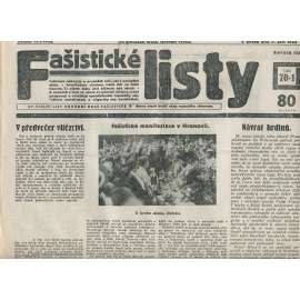 Fašistické listy, ročník III., číslo 70-71/1933. Oficiální list Národní obce fašistické (noviny, pravicová literatura, 1. republika)