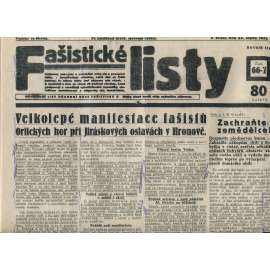 Fašistické listy, ročník III., číslo 66-67/1933. Oficiální list Národní obce fašistické (noviny, pravicová literatura, 1. republika)